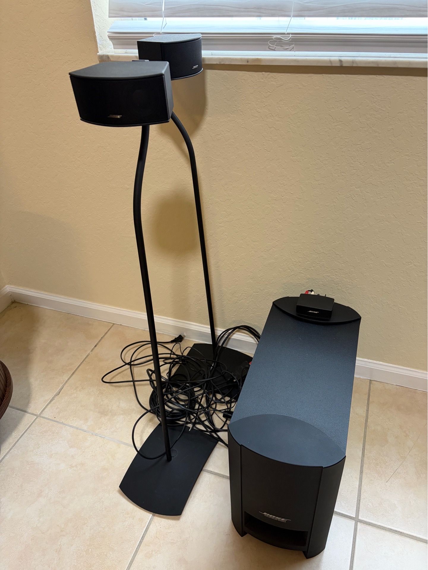Bose Surround System with speaker stands
