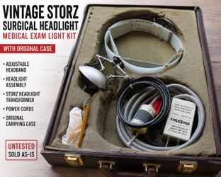 Vintage Storz Surgical Headlight Medical Exam Light Kit w/ Original Case