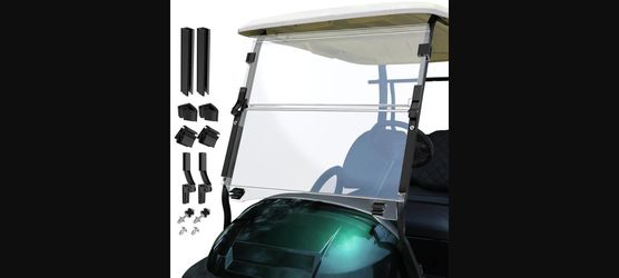 Golf Cart Windshield for Club Car Precedent/Tempo/Onward - Clear Foldable