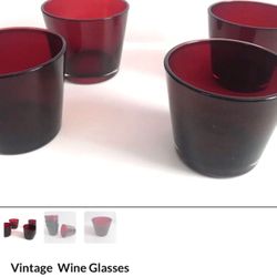 Vintage Wine  Glassware 
