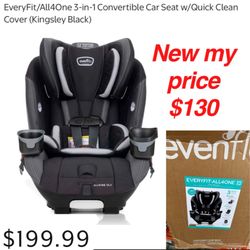 New in box Evenflo EveryFit/All4One 3-in-1 Convertible Car Seat (Augusta Pink) $130 firm cash only pick.Up east Palmdale off 47th