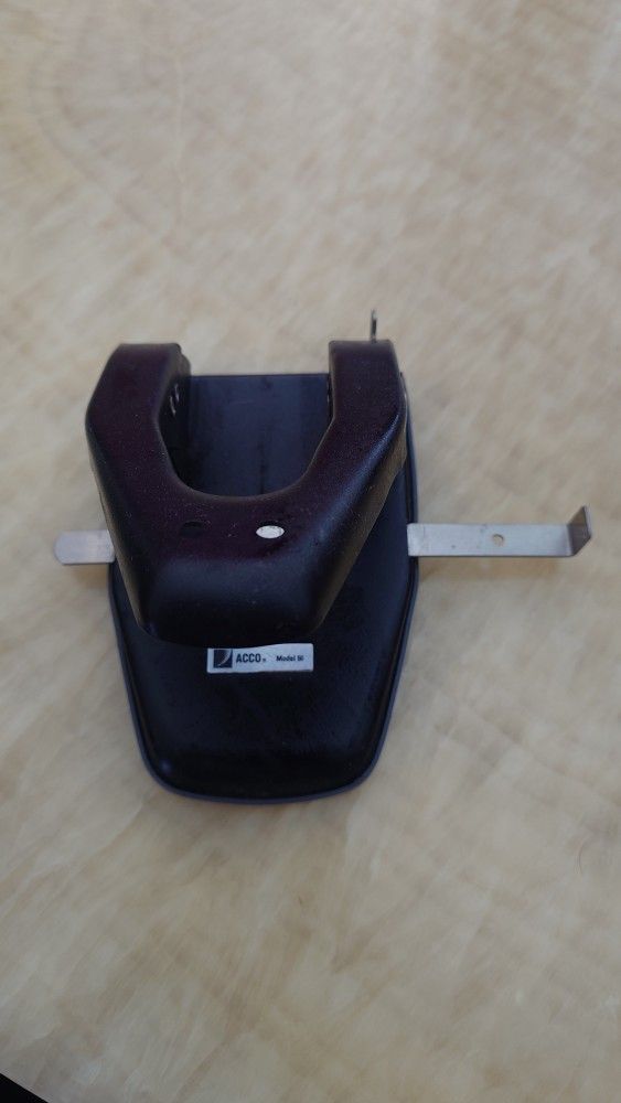 Vintage Acco 2 Hole Punch, Adjustable 