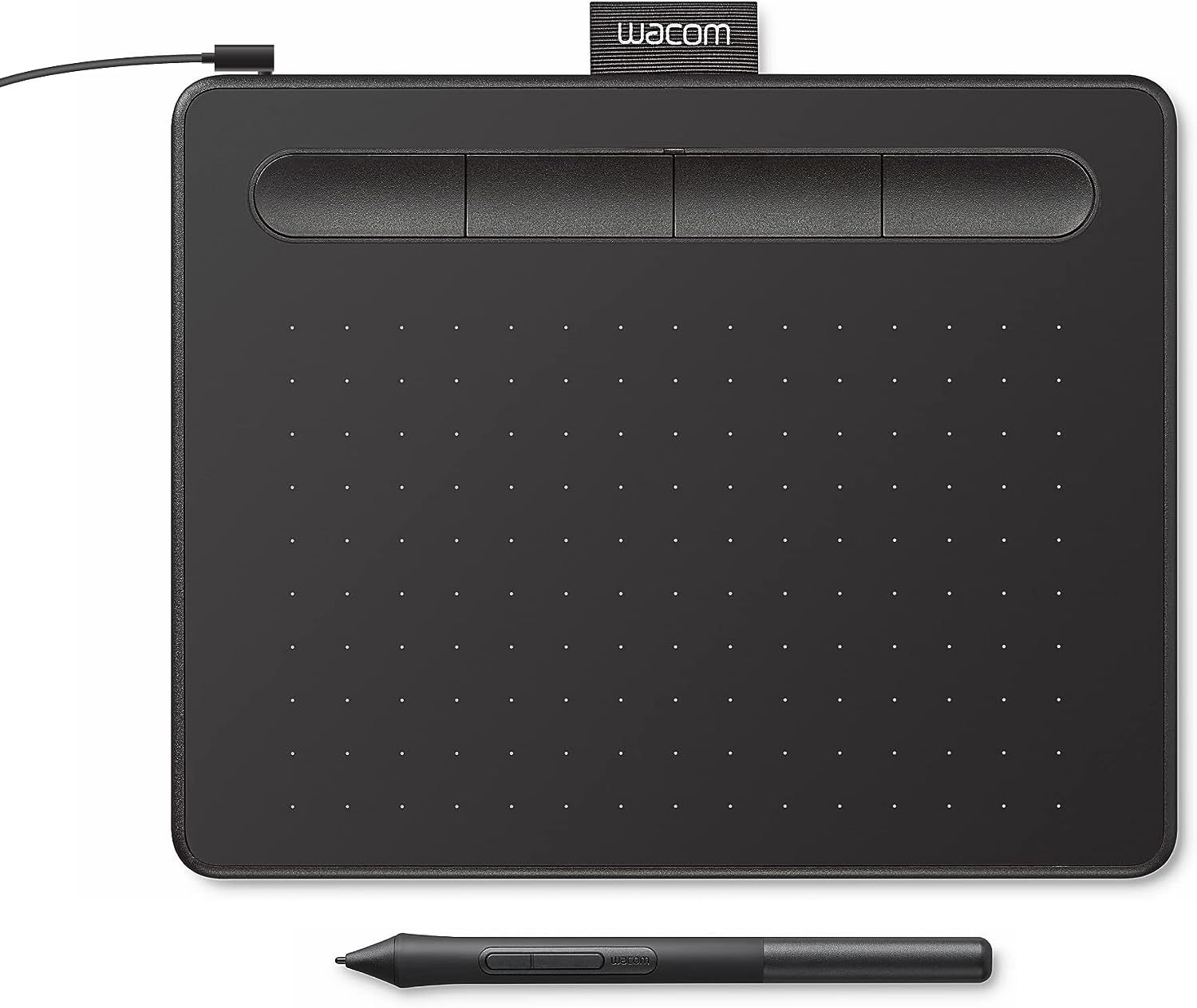 Wacom Intuos Small Graphics Drawing Tablet, Includes Training & Software; 4 Customizable ExpressKeys Compatible With Chromebook Mac Android & Windows,