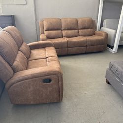 BROWN RECLINER SET‼️BEST PRICES🤯
