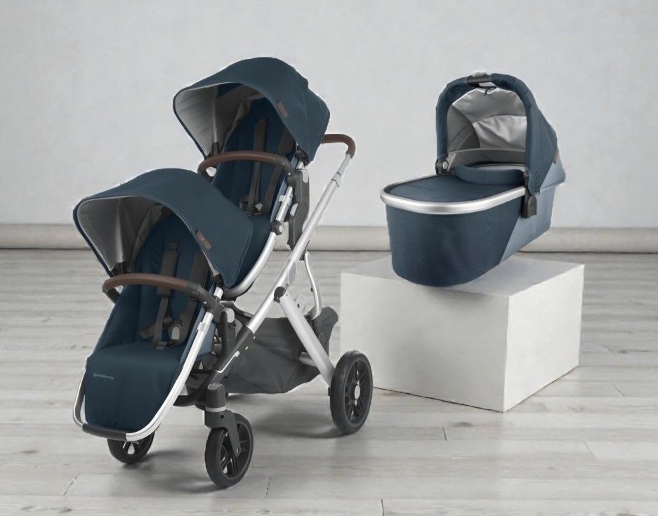 Uppa Vista V2 Double Stroller With Bassinette 
