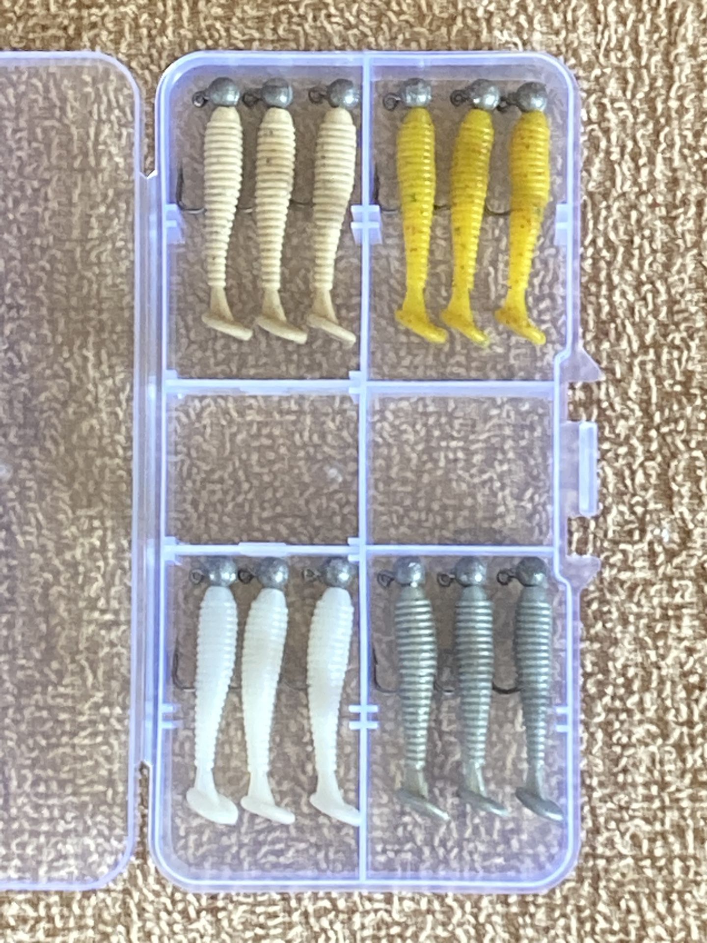 Fishing Lures- Pre-rigged 1.5 Inch Paddle Tail Kit