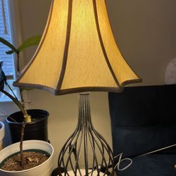 Vintage Iron Globe Table Lamp.