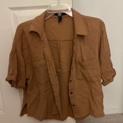 Button Up Crop 
