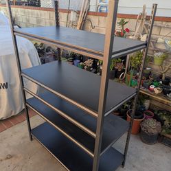 Metal shelves