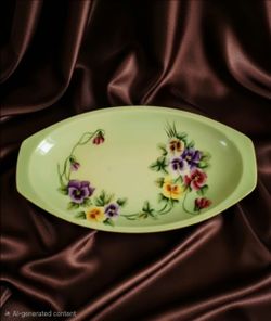 Antique porcelain plate produced by the Moritz Zdekauer factory in Austria