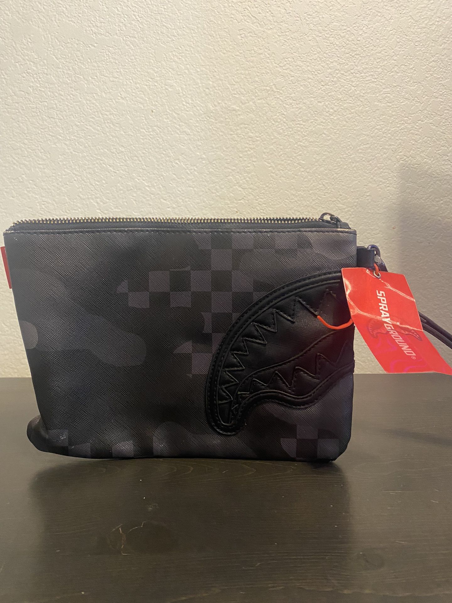 Sprayground Drip Check Shark Crossover Clutch