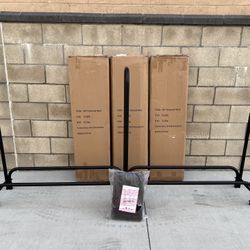 8FT Firewood Rack Outdoor w/Cover, Heavy Duty Steel Log Rack Wood Holder **FIRM PRICE** **2 Available**