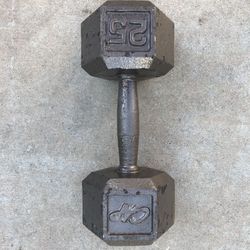 (1) 25lb Hex Dumbbell