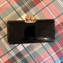 Ted Baker Patent Leather Wallet – Crystal Bobble Clasp