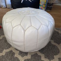 Real Leather Ottoman 