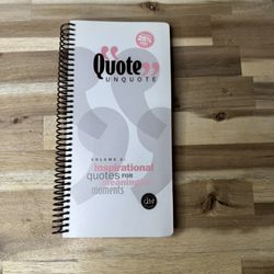 Quotation Book "Quote Unquote" Inspirational Quotes For Meaningful Moments