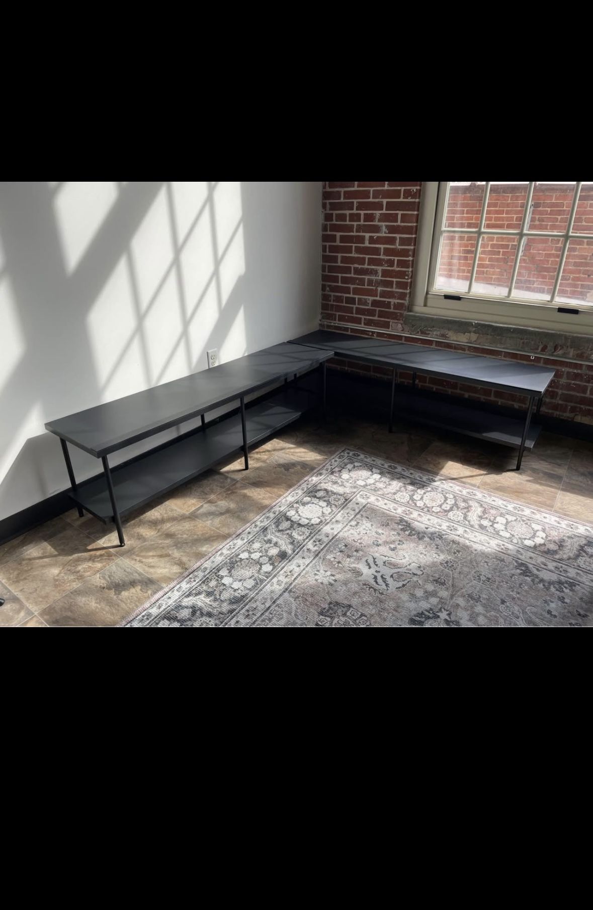 Modern Black Bookshelf / TV Stand