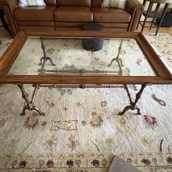 Large Thomasville  Glass Coffee Table