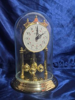 Concordia Quartz Anniversary Clock with Glass Dome