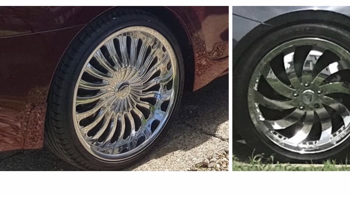 20inch chrome rims on tires