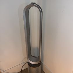 dyson pure cool tp01 air purifier and fan, white/silver