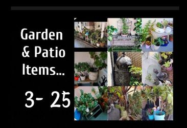 Must Sell ASAP! Plants, Pots, Plant Stands, Small Tables, B