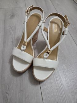 Michael Kors White Wedge Sandals size 9