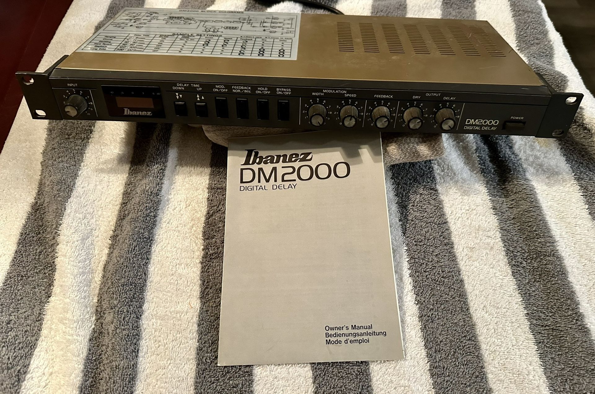 1980s Ibanez DM-2000 Digital Delay Rackmount Unit