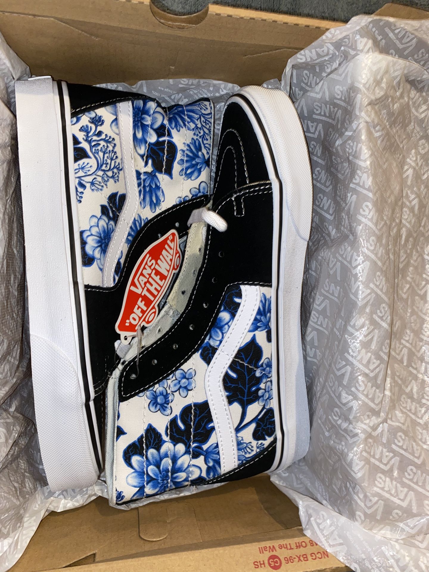 Women’s Vans Sk8-Hi Tapered Floral Blue/White