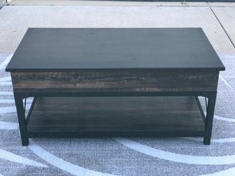Industrial Wood and Metal Coffee Table