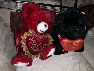 Be My Valentine Teddy Bear & Gorilla Couple