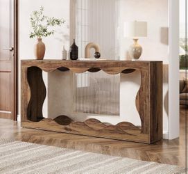 Modern Rustic Wave Console Table / Entryway Table – 63”