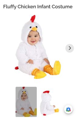 Furry baby infant boy or girl chicken rooster halloween costume