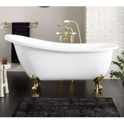 Polished Gold/brass Clawfoot Tub Feet