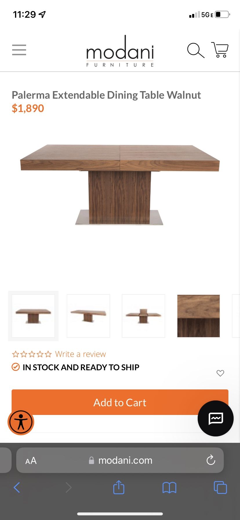 Modani Extendable Table And Black Leather Chairs