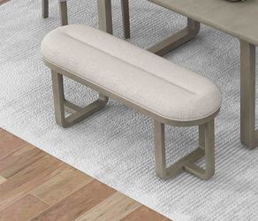 Beige Linen Bench [NEW]