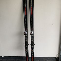 Völkl Supersport Superspeed skis with Marker Motion TT bindings.