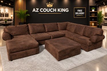 Modern Brown U Shape Sectional-FREE DELIVERY 🚚
