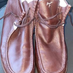 HAMARA JOE  Liberty Mens Genuine Leather Moc toe Lace up  Chukka Casual Boot