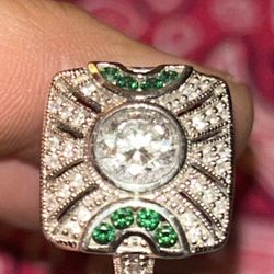 Vintage Sterling Silver Cubic zirconia Ring
