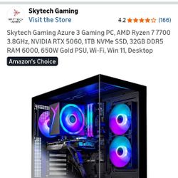 Gaming PC With Monitor And Keyboard 
