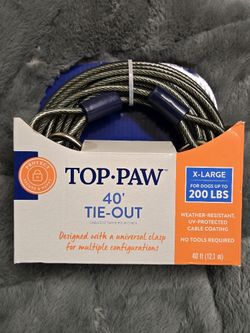 Top Paw 40 Foot Tie-out For Dogs.
