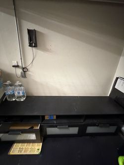 IKEA Black TV Stand - 3 drawers