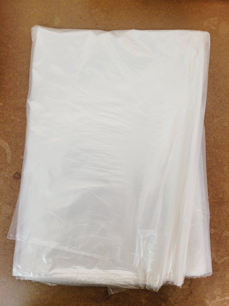 Clear Poly Bags Without Sealing 24in ×36in  10pcs
