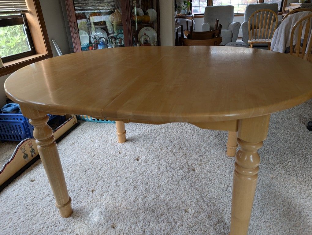 Wood Table And Four Chairs