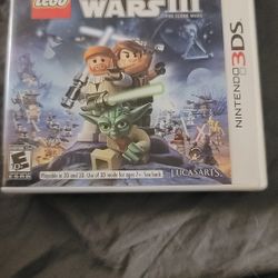 nintendo 3 ds lego star wars III the clone wars video game with case and manual