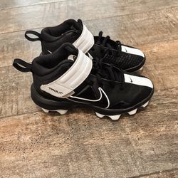 Nike Force Trout 7 Pro MCS Black White Baseball Cleats Boy's Sz 1.5 Y