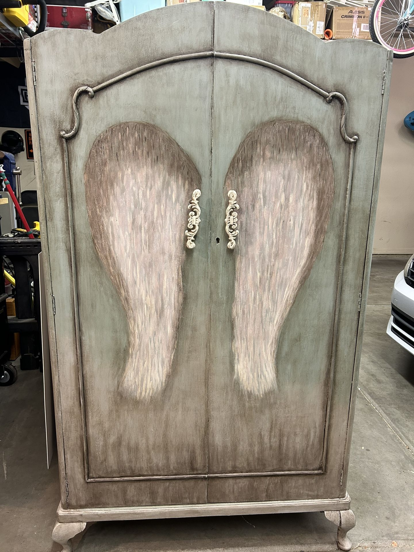 Antique Angel Wings Armoire 