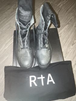 RTA Leather Combat Boot
