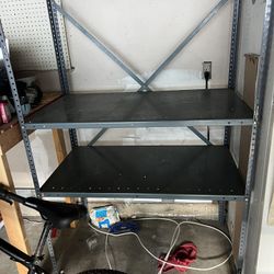 2 Metal Garage Shelves 